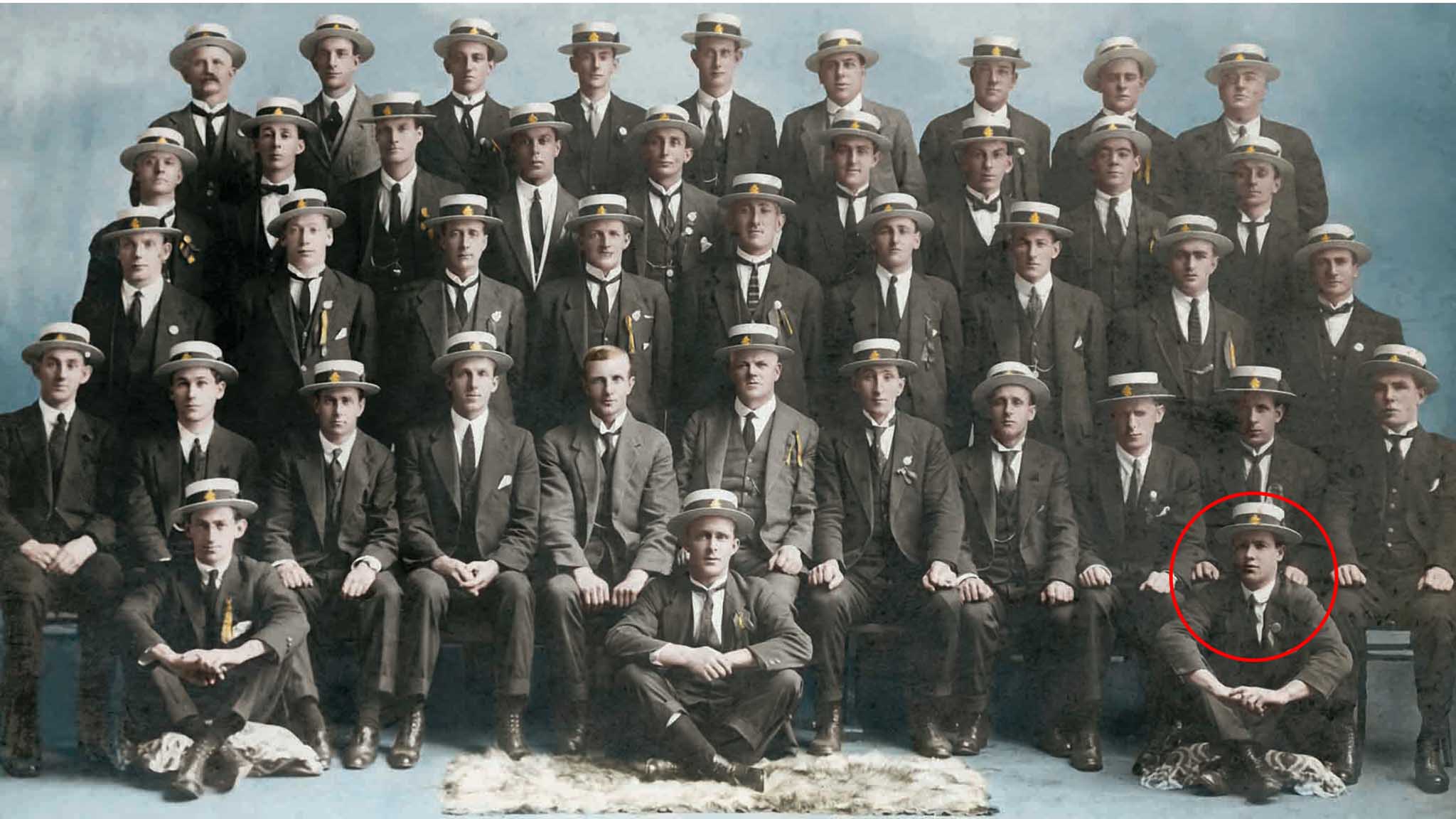 Tigers-1920-flag-thumb.jpg Richmond's end-of-season trip to Tasmania after winning the club's first premiership in 1920, with Billy James circled. Picture: Rhett Bartlett and Slattery Media Group, which published Bartlett's 2007 book Richmond FC: The Tigers – A Century Of League Football.’ - AFL,Richmond Tigers,Grand Final